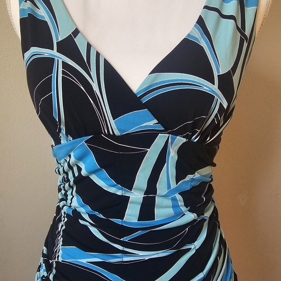 Speechless Black and Blue Patterned Dress - Picture 5 of 7
